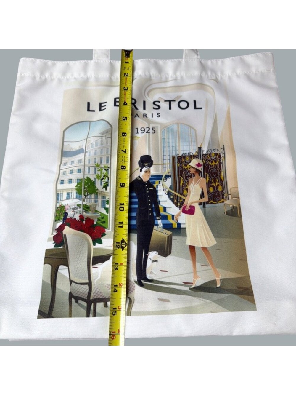Paris Luxury Hotel Fabric Tote Bag Art Deco Limited Edition Travel Souvenir NWOT - Picture 6 of 12